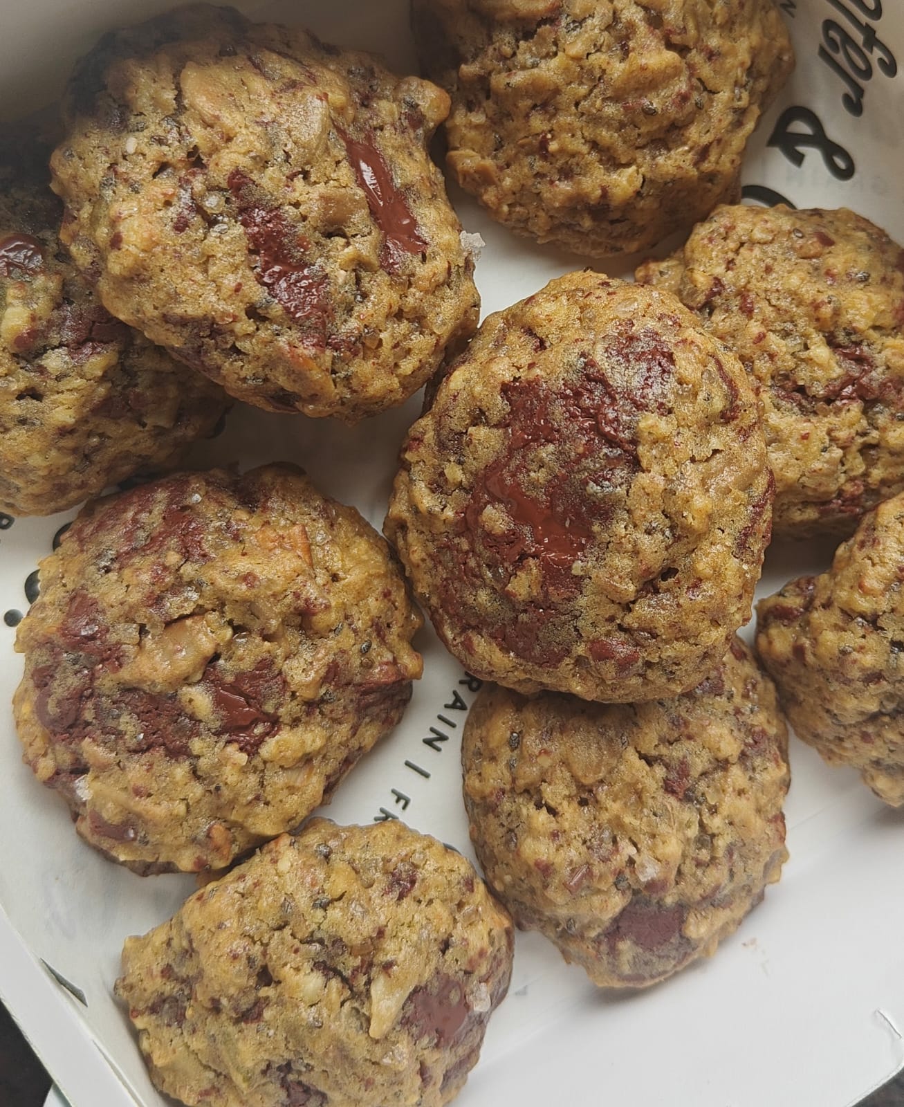 50% Whole Wheat and Seeded Chocolate Chip Cookies (60% Dark Manam Chocolate)- 10pcs (Minis)